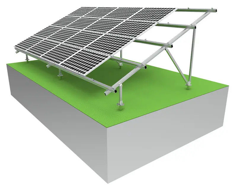 Screw Foundation Solar Panel Support Frame Solar Panel Chassis Up To 60m/S Wind Speed