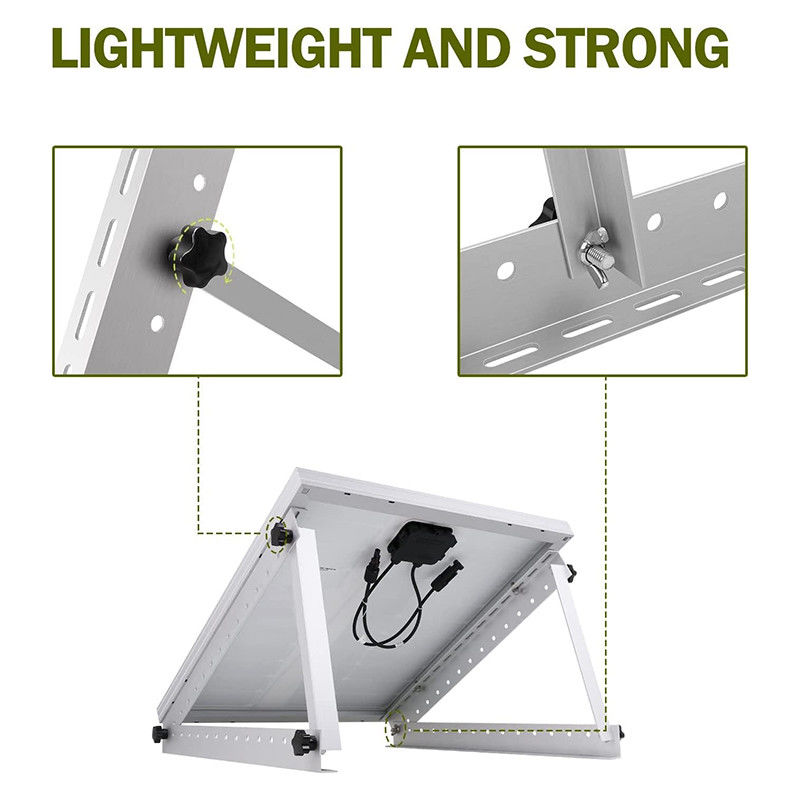 Wind Resistance Solar Panel Tilt Mount Kit For Cement Roof Installation