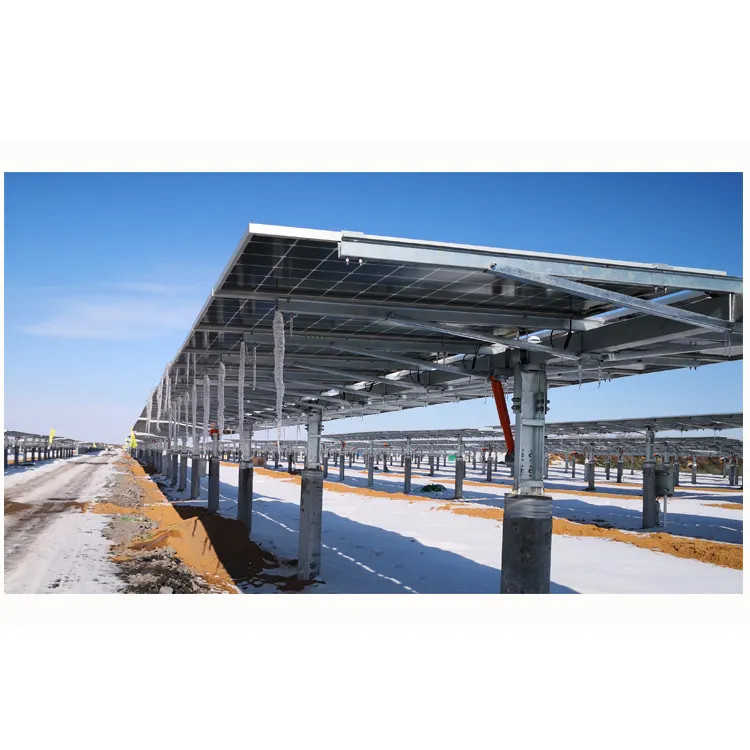 Import single axis photovoltaic tracking system from Chinese factory + Photovoltaic panel self-cleaning system