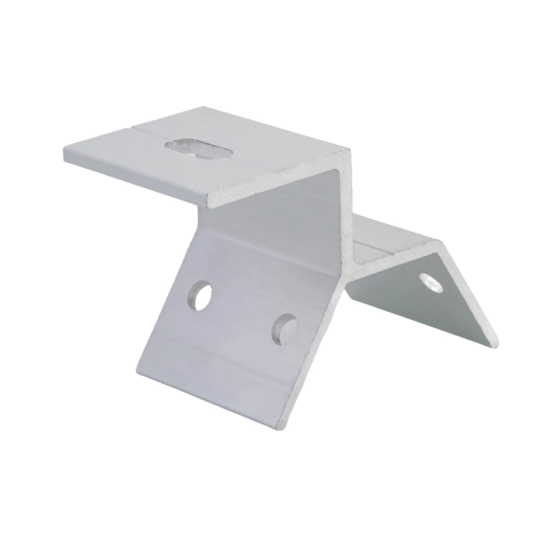 Aluminum Alloy Clamp with Dual Bolts and Serrated Grip for Vibration - Resistant Structural Fastening Solar Roof Clamp