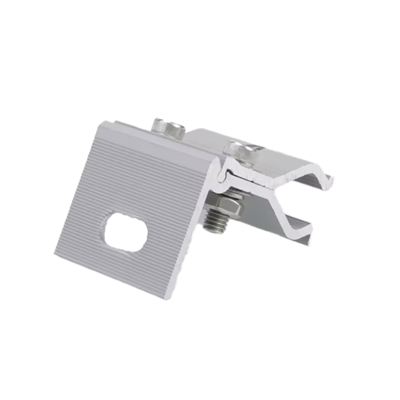 Aluminum Alloy Clamp with Dual Bolts and Anti - Slip Teeth for Secure Structural Fastening Solar Roof Clamp