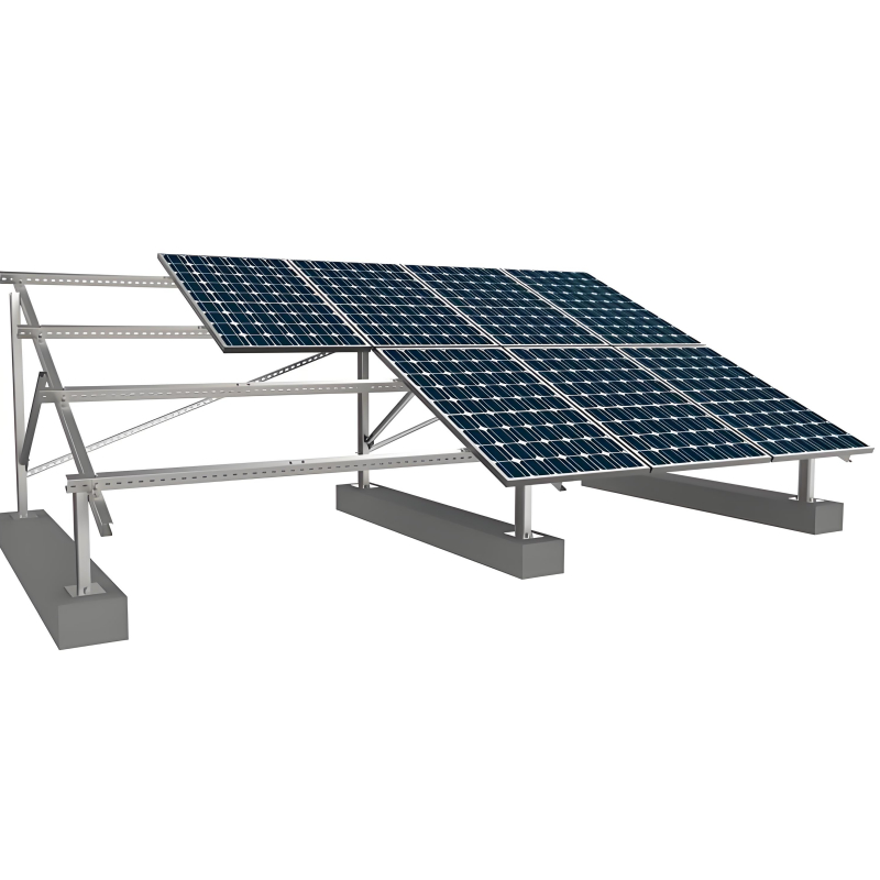 Solar Panel Mounting Brackets with Steel Structure and Aluminum Components for Installation on Different Terrain Types