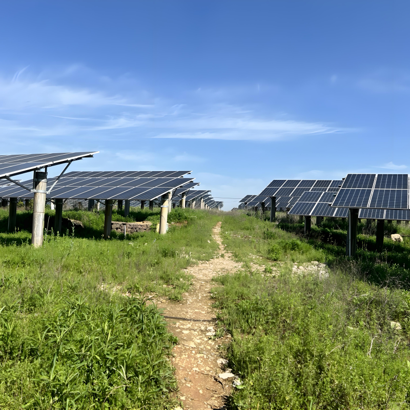 Ground Solar Mounting Brackets, Wind & Snow Resistant with High Stability, Suitable for Complex Landforms