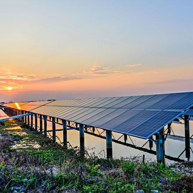 Ground Solar Mounting Brackets constructed from hot dip galvanized steel providing strong corrosion resistance for long term outdoor