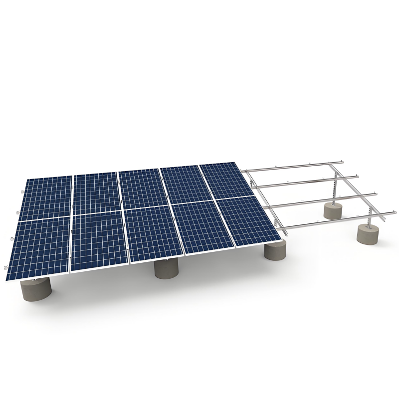 Solar Panel Mounting Brackets with Steel Structure and Aluminum Components for Installation on Different Terrain Types
