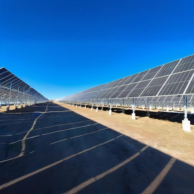 Ground Solar Mounting Brackets made from durable galvanized steel with unique pile design providing stable and solar module mounting