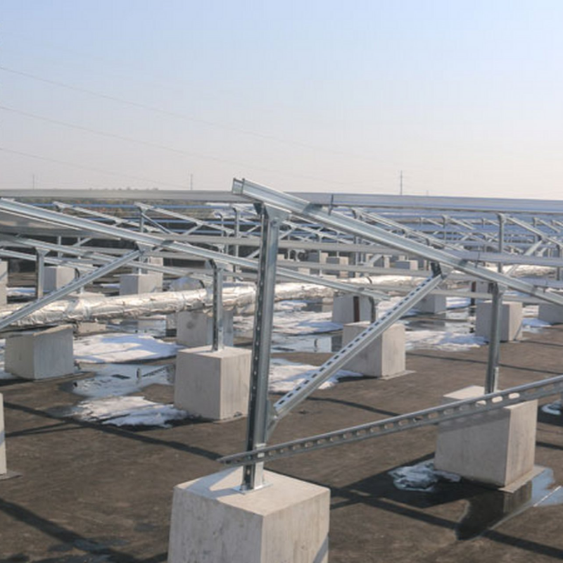 Solar Panel Mounting Brackets designed with pre assembled racks and high strength steel beams for support and easy installation