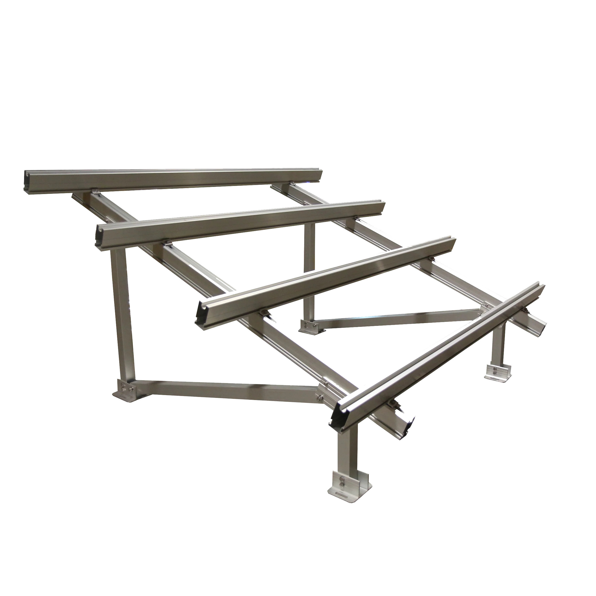 Al6005-T5 Solar Panel Ground Mounting Frames Free Standing Customized
